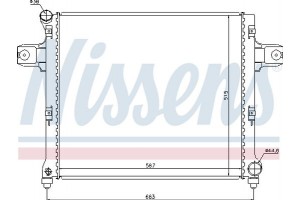 Nissens Ψυγείο, Ψύξη Κινητήρα - 61022