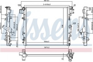 Nissens Ψυγείο, Ψύξη Κινητήρα - 61037