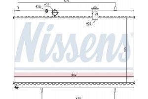 Nissens Ψυγείο, Ψύξη Κινητήρα - 61271