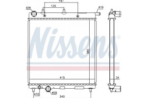 Nissens Ψυγείο, Ψύξη Κινητήρα - 61279