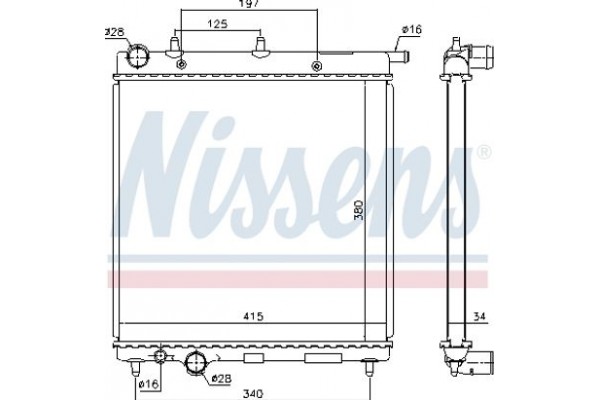 Nissens Ψυγείο, Ψύξη Κινητήρα - 61279