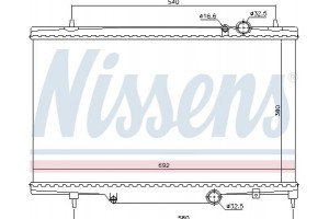 Nissens Ψυγείο, Ψύξη Κινητήρα - 61297