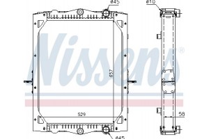 Nissens Ψυγείο, Ψύξη Κινητήρα - 61443A