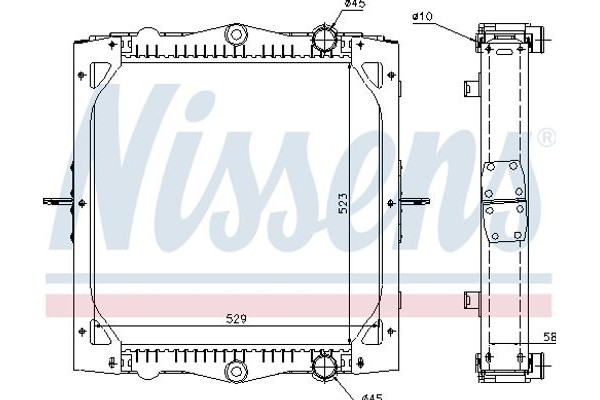 Nissens Ψυγείο, Ψύξη Κινητήρα - 61445A