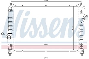 Nissens Ψυγείο, Ψύξη Κινητήρα - 61628