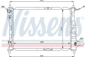 Nissens Ψυγείο, Ψύξη Κινητήρα - 61630