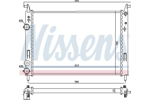 Nissens Ψυγείο, Ψύξη Κινητήρα - 61682