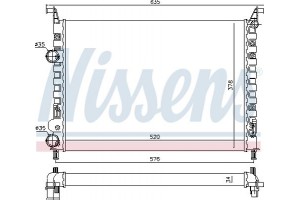 Nissens Ψυγείο, Ψύξη Κινητήρα - 61684