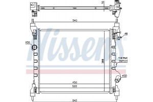 Nissens Ψυγείο, Ψύξη Κινητήρα - 61689
