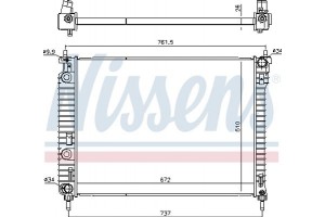 Nissens Ψυγείο, Ψύξη Κινητήρα - 616905