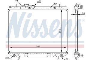 Nissens Ψυγείο, Ψύξη Κινητήρα - 61742A