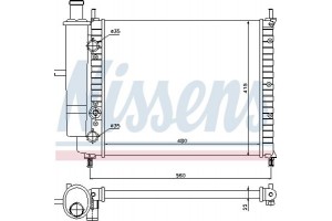 Nissens Ψυγείο, Ψύξη Κινητήρα - 61779