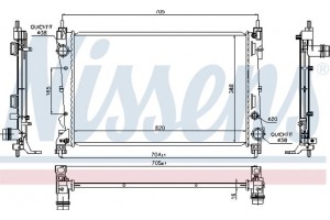 Nissens Ψυγείο, Ψύξη Κινητήρα - 617854