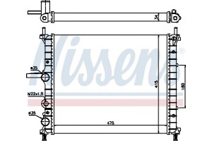 Nissens Ψυγείο, Ψύξη Κινητήρα - 61786