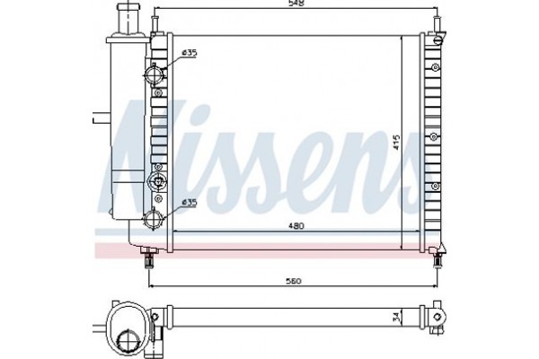 Nissens Ψυγείο, Ψύξη Κινητήρα - 61808