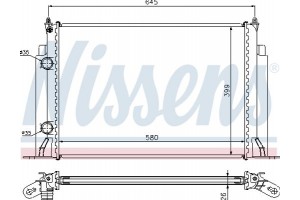 Nissens Ψυγείο, Ψύξη Κινητήρα - 61885A