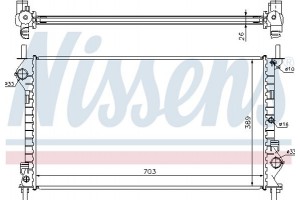 Nissens Ψυγείο, Ψύξη Κινητήρα - 62021A