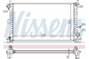 Nissens Ψυγείο, Ψύξη Κινητήρα - 62052