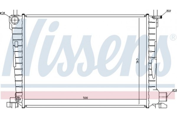 Nissens Ψυγείο, Ψύξη Κινητήρα - 62055