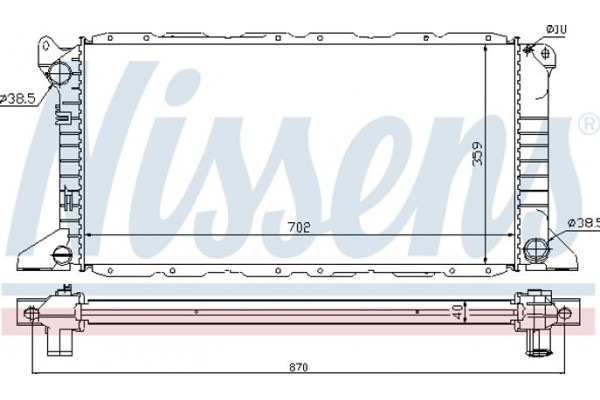 Nissens Ψυγείο, Ψύξη Κινητήρα - 62057A