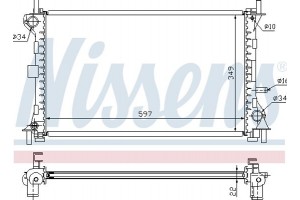 Nissens Ψυγείο, Ψύξη Κινητήρα - 62075A