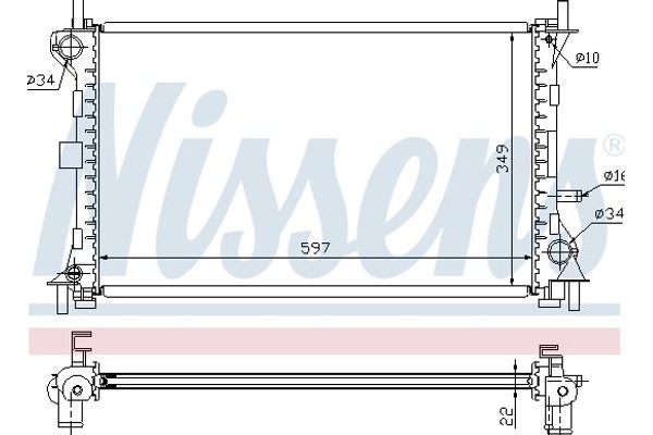 Nissens Ψυγείο, Ψύξη Κινητήρα - 62075A