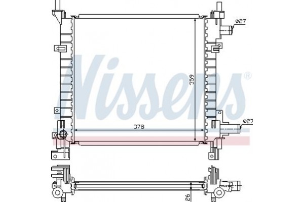 Nissens Ψυγείο, Ψύξη Κινητήρα - 62083A