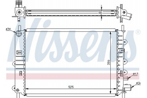 Nissens Ψυγείο, Ψύξη Κινητήρα - 62217A