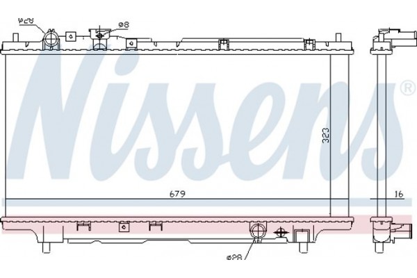 Nissens Ψυγείο, Ψύξη Κινητήρα - 62383A