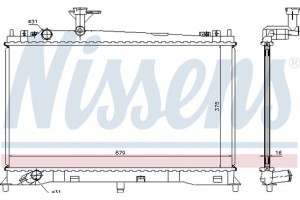 Nissens Ψυγείο, Ψύξη Κινητήρα - 62462A