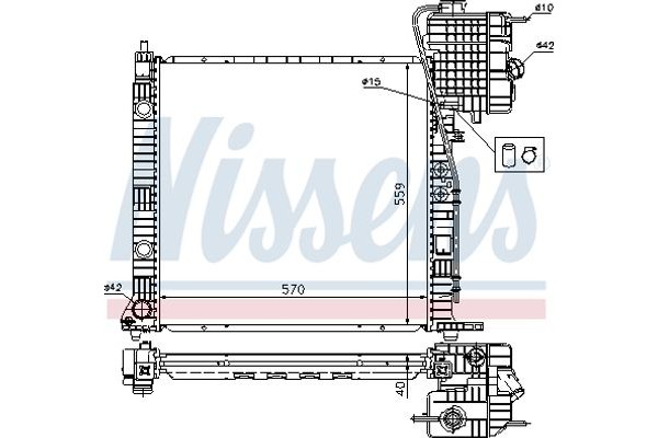 Nissens Ψυγείο, Ψύξη Κινητήρα - 62559A