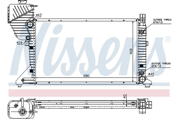 Nissens Ψυγείο, Ψύξη Κινητήρα - 62597A