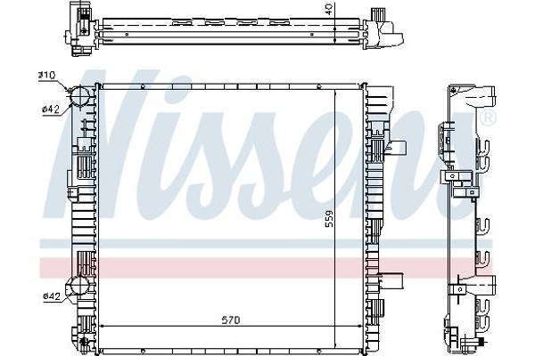 Nissens Ψυγείο, Ψύξη Κινητήρα - 62629A