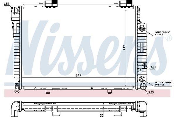 Nissens Ψυγείο, Ψύξη Κινητήρα - 62756A