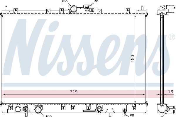 Nissens Ψυγείο, Ψύξη Κινητήρα - 628031