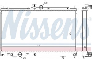 Nissens Ψυγείο, Ψύξη Κινητήρα - 628956