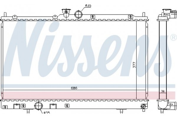 Nissens Ψυγείο, Ψύξη Κινητήρα - 628956