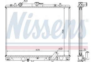 Nissens Ψυγείο, Ψύξη Κινητήρα - 62895A