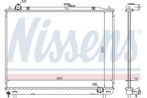 Nissens Ψυγείο, Ψύξη Κινητήρα - 628962
