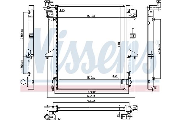 Nissens Ψυγείο, Ψύξη Κινητήρα - 628965