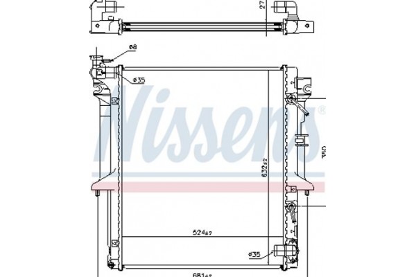 Nissens Ψυγείο, Ψύξη Κινητήρα - 628966