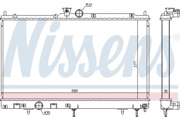 Nissens Ψυγείο, Ψύξη Κινητήρα - 628968