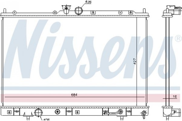 Nissens Ψυγείο, Ψύξη Κινητήρα - 628976