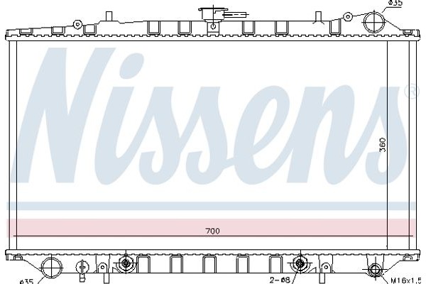 Nissens Ψυγείο, Ψύξη Κινητήρα - 62978