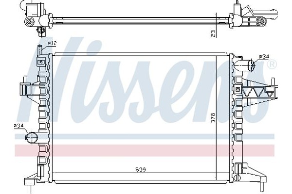 Nissens Ψυγείο, Ψύξη Κινητήρα - 63008