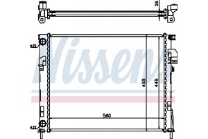 Nissens Ψυγείο, Ψύξη Κινητήρα - 63025A
