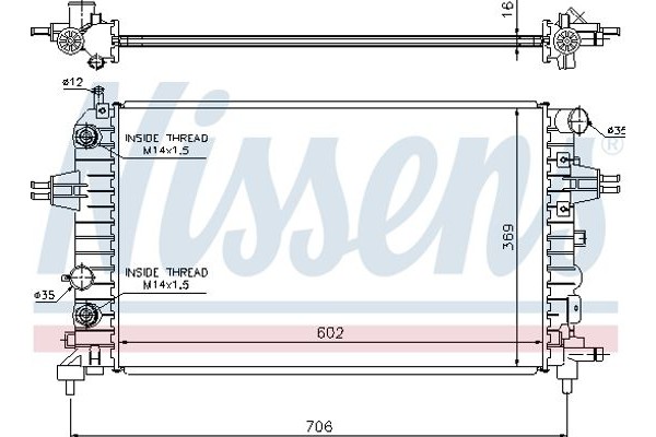 Nissens Ψυγείο, Ψύξη Κινητήρα - 63027A