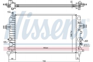 Nissens Ψυγείο, Ψύξη Κινητήρα - 63028A