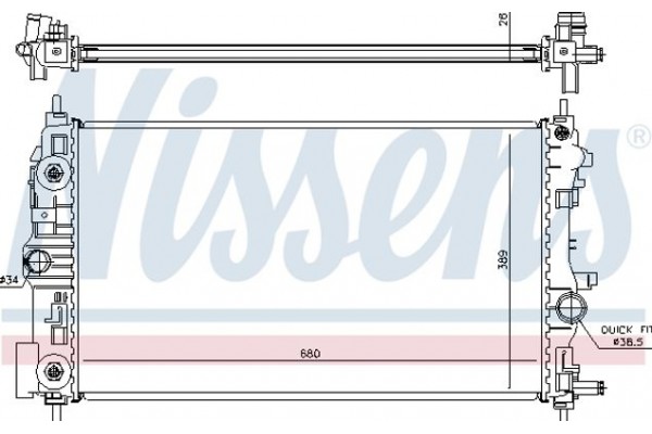 Nissens Ψυγείο, Ψύξη Κινητήρα - 630723