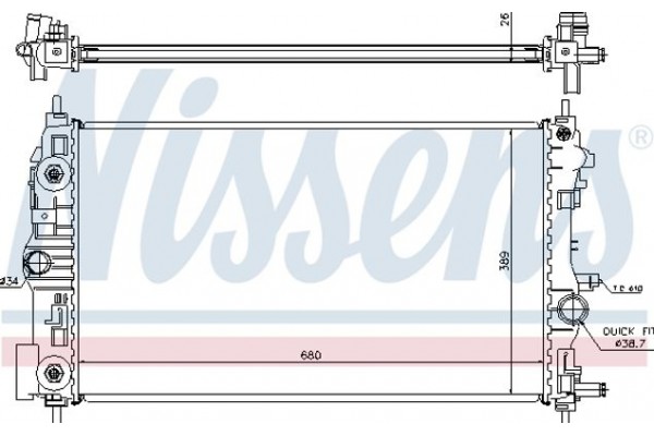 Nissens Ψυγείο, Ψύξη Κινητήρα - 630724